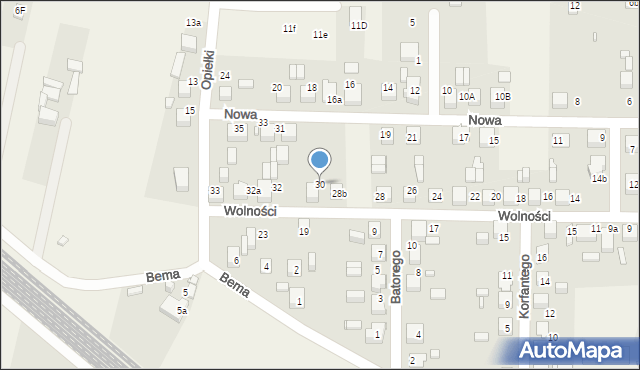 Koszęcin, Wolności, 30, mapa Koszęcin