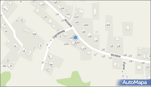 Koszyce Małe, Wolska, 121, mapa Koszyce Małe