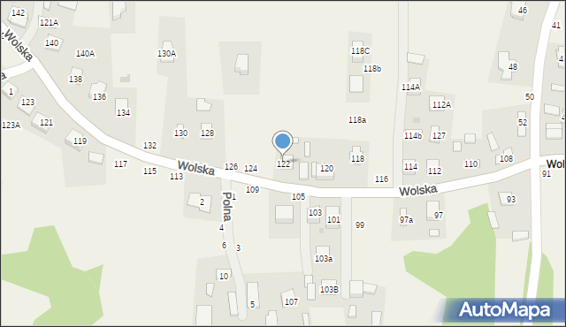 Koszyce Małe, Wolska, 122, mapa Koszyce Małe