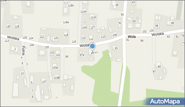 Koszyce Małe, Wolska, 97, mapa Koszyce Małe