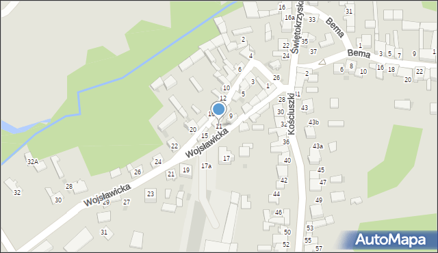 Koziegłowy, Wojsławicka, 11, mapa Koziegłowy