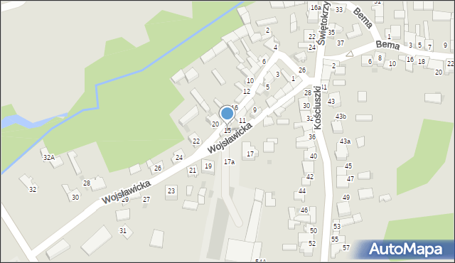 Koziegłowy, Wojsławicka, 15, mapa Koziegłowy