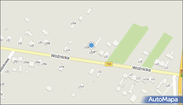 Koziegłowy, Woźnicka, 122A, mapa Koziegłowy