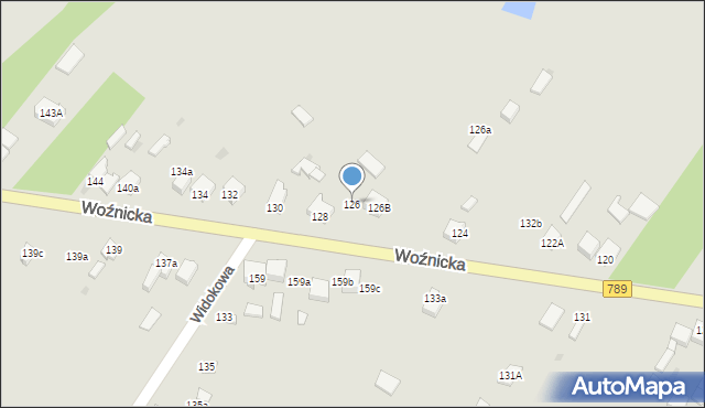 Koziegłowy, Woźnicka, 126, mapa Koziegłowy