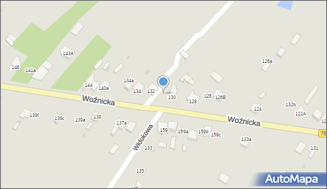 Koziegłowy, Woźnicka, 132A, mapa Koziegłowy