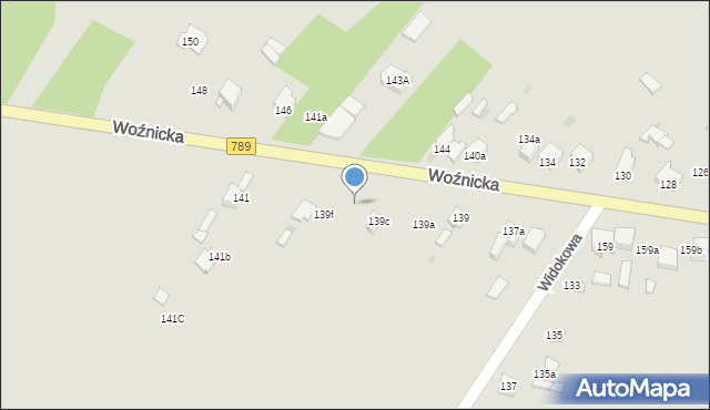 Koziegłowy, Woźnicka, 139e, mapa Koziegłowy