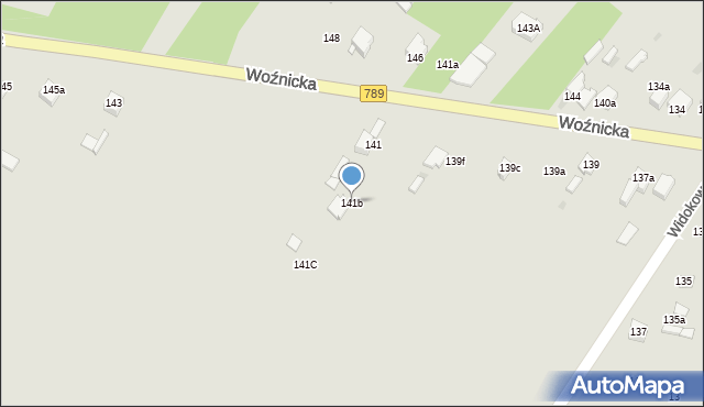 Koziegłowy, Woźnicka, 141b, mapa Koziegłowy