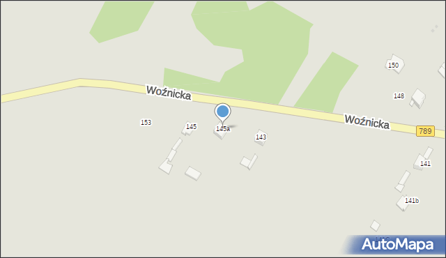 Koziegłowy, Woźnicka, 145a, mapa Koziegłowy