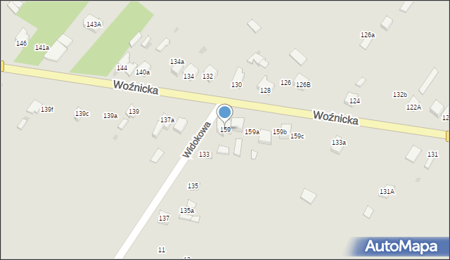 Koziegłowy, Woźnicka, 159, mapa Koziegłowy