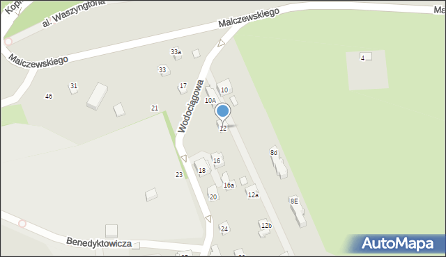 Kraków, Wodociągowa, 12, mapa Krakowa