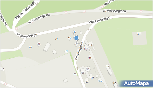 Kraków, Wodociągowa, 17, mapa Krakowa