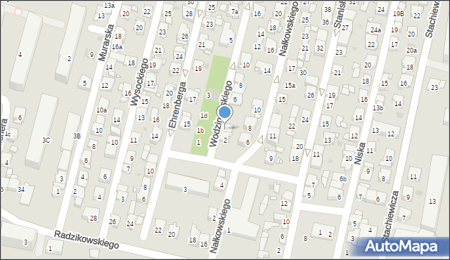 Kraków, Wodzinowskiego Wincentego, 4, mapa Krakowa