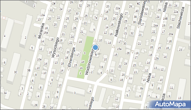 Kraków, Wodzinowskiego Wincentego, 6, mapa Krakowa