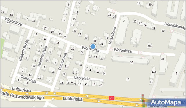Kraków, Woronicza Jana, 26, mapa Krakowa