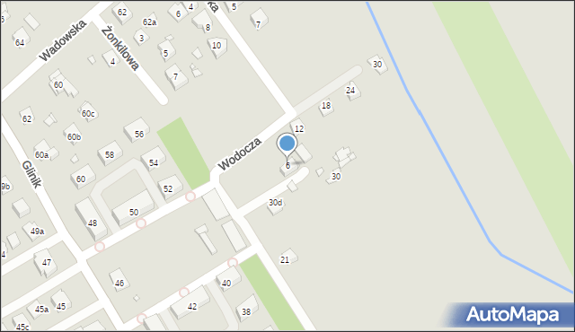 Kraków, Wodocza, 6, mapa Krakowa