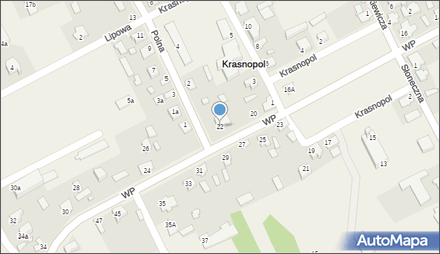 Krasnopol, Wojska Polskiego, 22, mapa Krasnopol