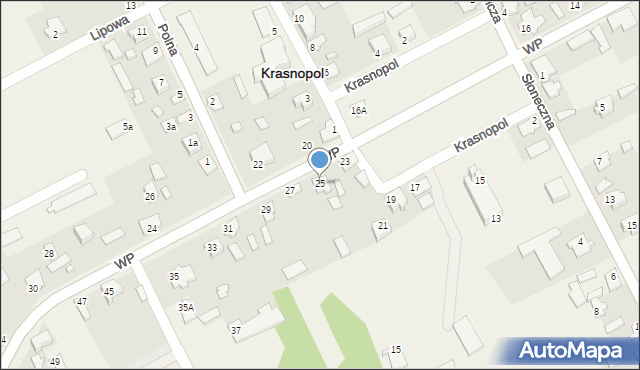 Krasnopol, Wojska Polskiego, 25, mapa Krasnopol