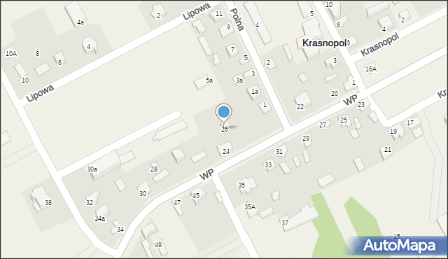 Krasnopol, Wojska Polskiego, 26, mapa Krasnopol