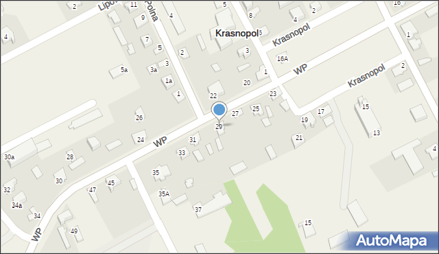 Krasnopol, Wojska Polskiego, 29, mapa Krasnopol