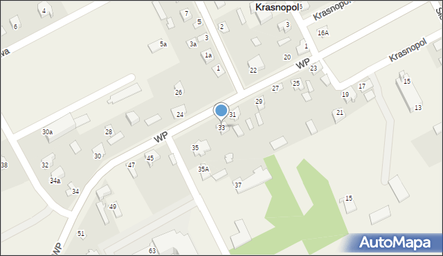 Krasnopol, Wojska Polskiego, 33, mapa Krasnopol