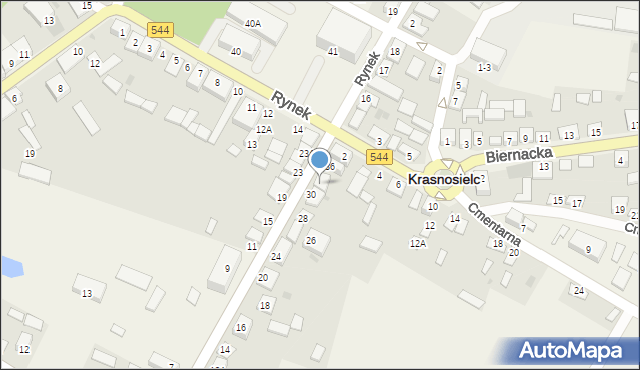 Krasnosielc, Wolności, 34, mapa Krasnosielc