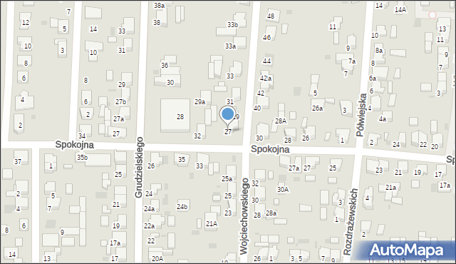 Krotoszyn, Wojciechowskiego, 27, mapa Krotoszyna