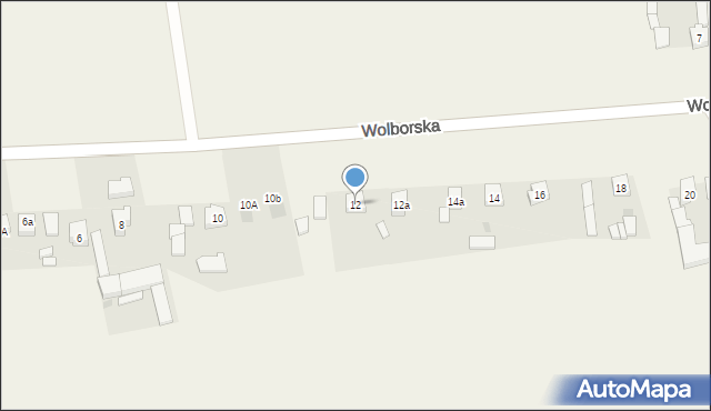 Kruszów, Wolborska, 12, mapa Kruszów