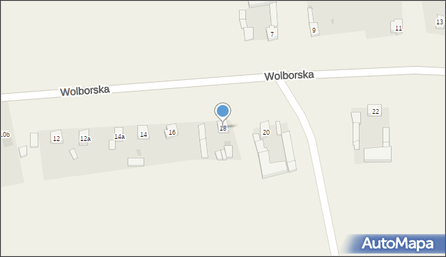 Kruszów, Wolborska, 18, mapa Kruszów