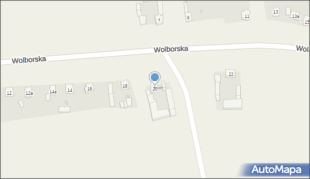 Kruszów, Wolborska, 20, mapa Kruszów