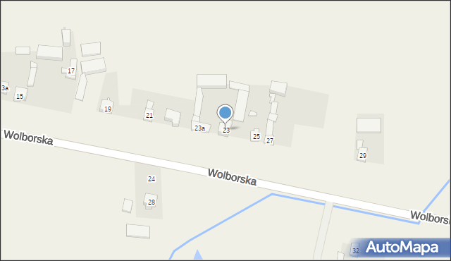 Kruszów, Wolborska, 23, mapa Kruszów