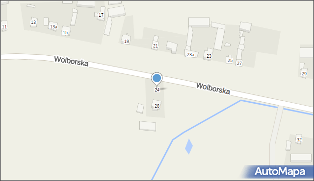 Kruszów, Wolborska, 24, mapa Kruszów