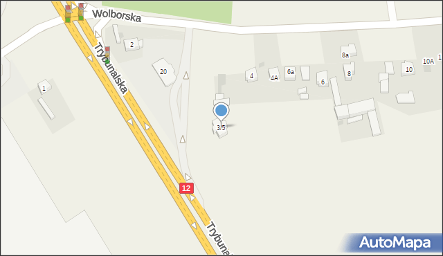 Kruszów, Wolborska, 3/5, mapa Kruszów