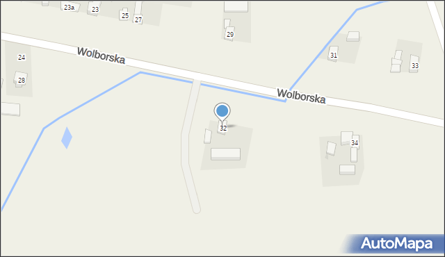 Kruszów, Wolborska, 32, mapa Kruszów