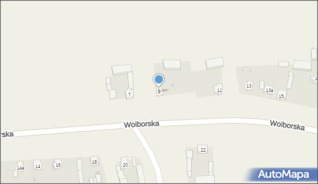 Kruszów, Wolborska, 9, mapa Kruszów