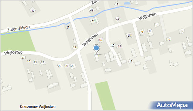 Krzczonów, Wójtostwo, 17, mapa Krzczonów