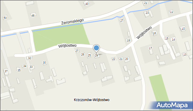 Krzczonów, Wójtostwo, 24, mapa Krzczonów