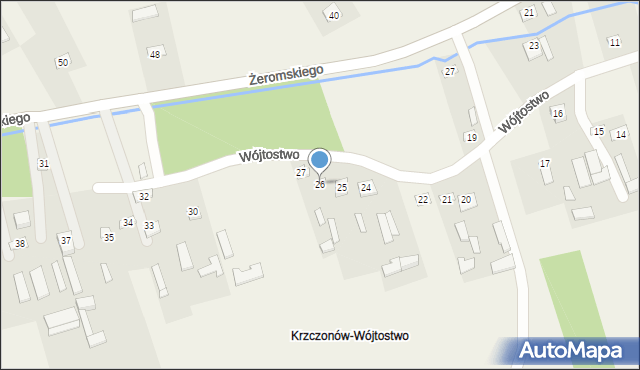 Krzczonów, Wójtostwo, 26, mapa Krzczonów