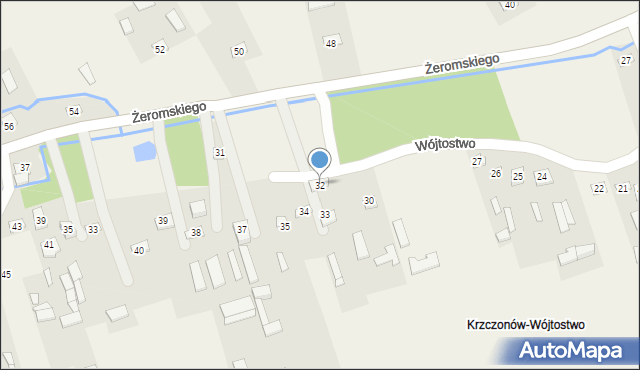 Krzczonów, Wójtostwo, 32, mapa Krzczonów