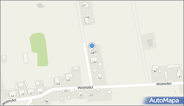 Krzeszyce, Wolności, 11e, mapa Krzeszyce