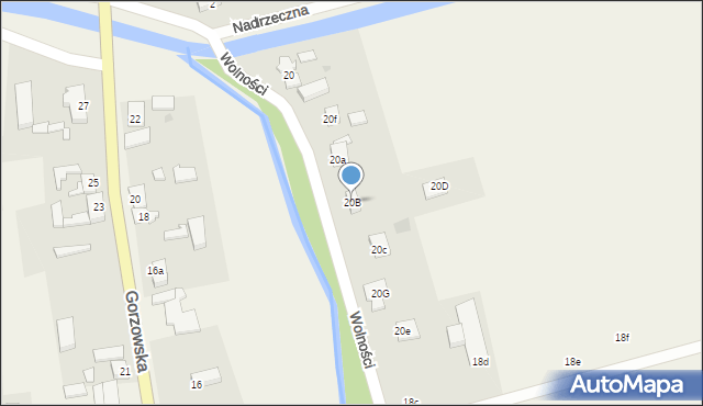 Krzeszyce, Wolności, 20B, mapa Krzeszyce