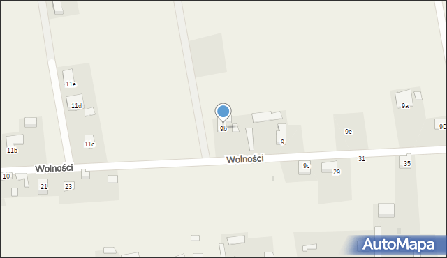 Krzeszyce, Wolności, 9b, mapa Krzeszyce