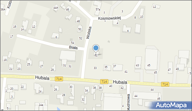 Ksawerów, Wolska, 61, mapa Ksawerów