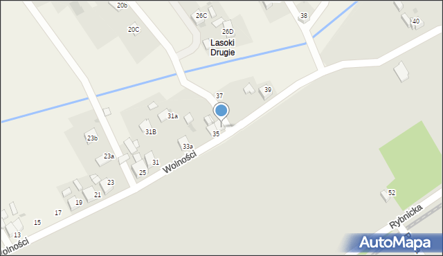 Książenice, Wolności, 35A, mapa Książenice