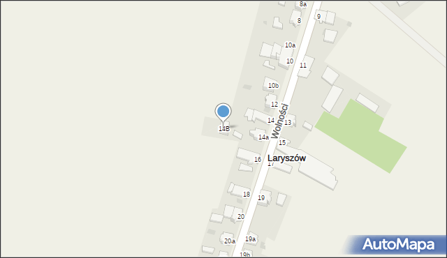 Laryszów, Wolności, 14B, mapa Laryszów