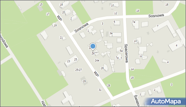 Łask, Wojska Polskiego, 24, mapa Łask