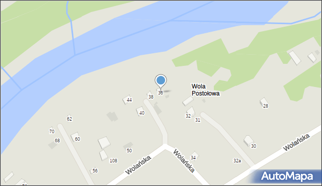 Lesko, Wolańska, 36, mapa Lesko