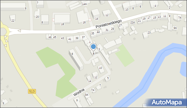 Lidzbark Warmiński, Wodna, 6, mapa Lidzbark Warmiński