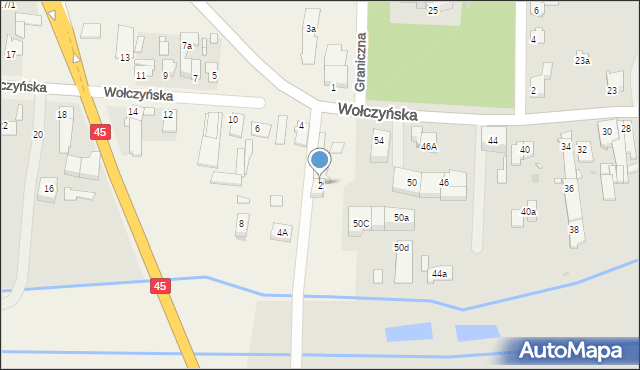 Ligota Dolna, Wołczyńska, 2, mapa Ligota Dolna