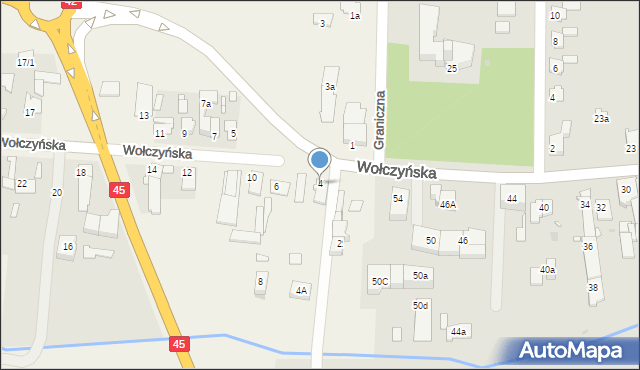 Ligota Dolna, Wołczyńska, 4, mapa Ligota Dolna