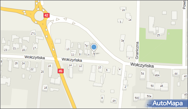 Ligota Dolna, Wołczyńska, 5, mapa Ligota Dolna